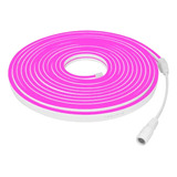 Tira Luces Led Neon Rosa Manguera Flexible X 5 Metros