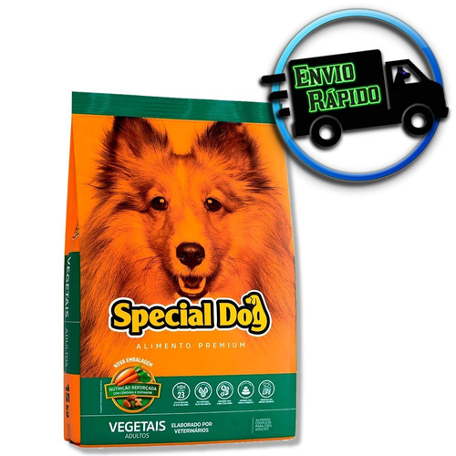 Ração Special Dog Premium Vegetais Para Cães Adultos De 15kg