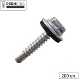 Tornillo Autoperforante Hexagonal C/golilla 10 X 3/4 (200 U)