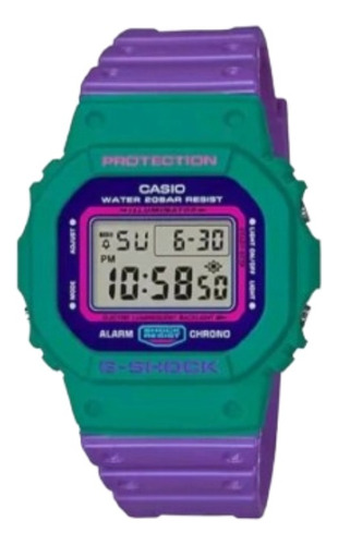 Reloj Casio Gshock Azul Morado Dw5600 Contra El Agua