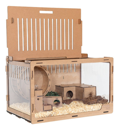 Gaiola Para Hamster Terrário Com Roda Habitat Completo
