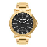 Relógio Mormaii Masculino Steel Basic Mo2115bj/4d Cor Da Correia Dourado Cor Do Bisel Dourado Cor Do Fundo Preto