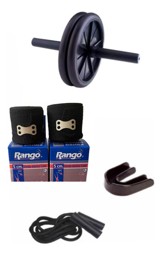 Kit Boxeo Protector Bucal  Vendas Soga De Salto Rueda Doble