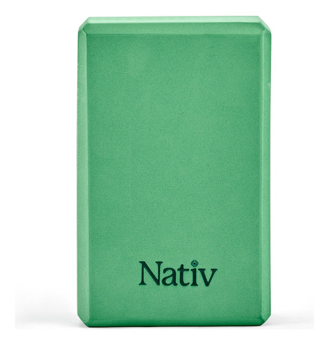 Nativ Bloque De Yoga, Superficie Antideslizante, Espuma Eva Color Verde