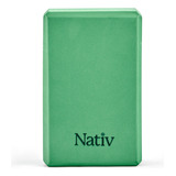 Nativ Bloque De Yoga, Superficie Antideslizante, Espuma Eva Color Verde