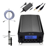 Transmissor Pra Rádio Fm 7w Kit Com Antena Plano Terra  