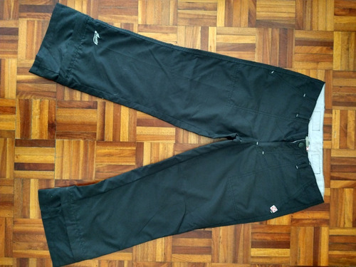 Pantalón Negro Rusty Tipo Cargo Desmontable Tiro Bajo T. S