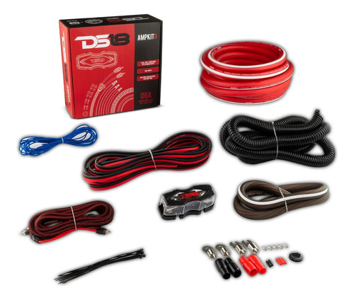 Kit De Cables Para Potencia Ds18 0 Gauge Ampkit0 Completo