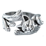 Anillo Gato Ajustable Anillo Gatito Dormido