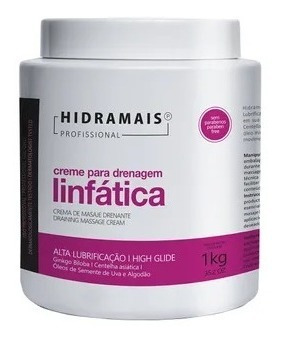 Creme Para Drenagem Linfática Relaxante E Massoterapia 1kg