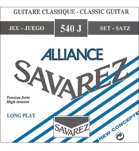 Set Cuerdas Guitarra Clásica Savarez Alliance 540j
