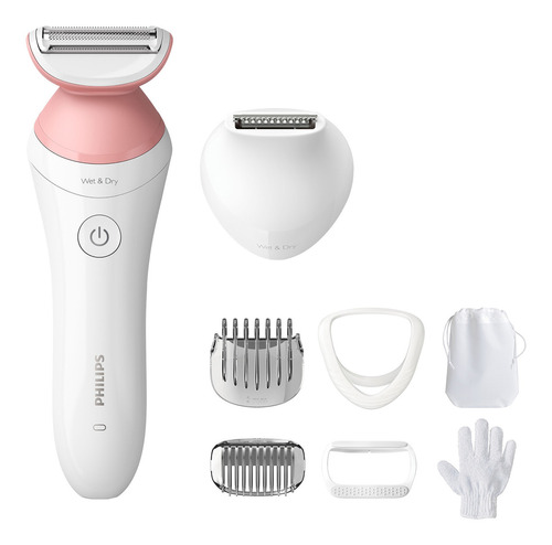 Philips Lady Shaver Series 6000 Afeitadora Eléctrica En Seco Color Blanco