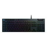 Teclado Gamer Logitech G Serie G G815 Qwerty Inglés Us Color Negro Con Luz Rgb