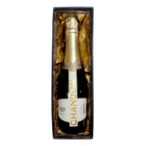 Caja De Cartón Rígido Forrada Botella De Champagne 375 Ml