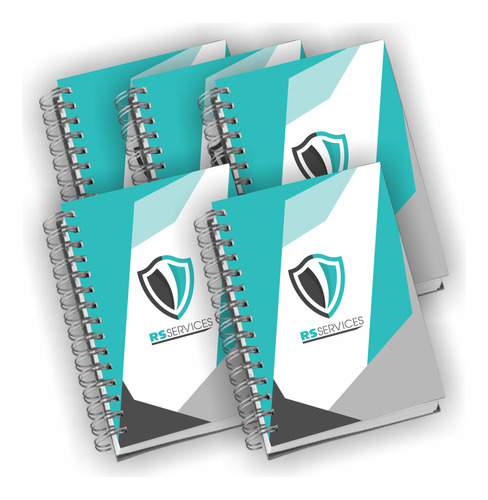 10 Agendas 21x15cm Personalizadas Com Logo Capa Dura