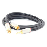 Cable Miniplug A 2 Rca Sin Ruido Gold Profesional Hamc 1mts