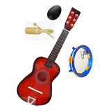 Kit Bandinha Musical P/ Musicalização Infantil C/ 4 Itens