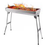 Asador De Carbon Parrilla Portatil Plegable Acero Inox