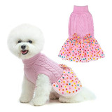 Beautyzoo Vestido De Punto Para Perro Pequeño Con Pajarita 