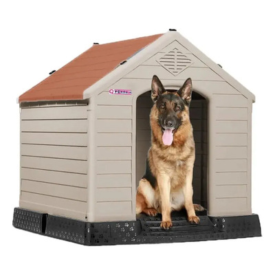 Casa De Perro Raza G R A N D E Verano Invierno Lluvia Calor Color Beige | Meses sin interés