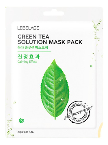 Mascarilla Facial Refrescante Y Hidratante De Té Verde (5pz)