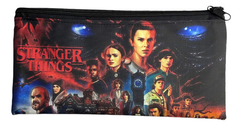 Estuche Escolar Stranger Things Color Negro