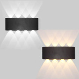 Lámpara De Pared Para Exterior Modernas 8w Led 3colores 2pc