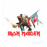 Adesivo Resinado3d Iron Maiden The Trooper Heavy Metal 