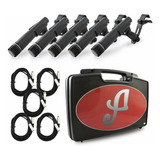 Kit Arcano Bateria 5 Mics Cabos Clamps Maleta Renius-7d-kit Cor Preto/prata