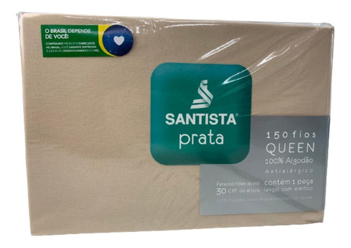 Lençol Avulso Casal Queen Santista Percal 150 Fios Algodão