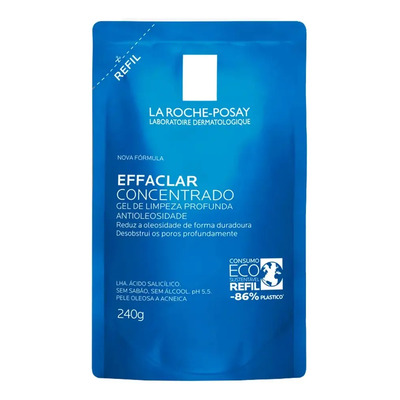 Gel de Limpeza Facial Refil para Pele Oleosa e Acneica com Ácido Salicílico, LHA e Zinco de Limpeza Profunda e Controle Duradouro da Oleosidade Effaclar La Roche-Posay 240g | MercadoLivre
