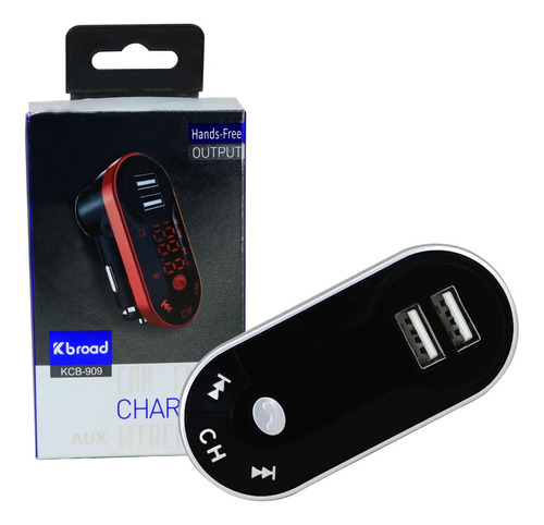 Transmisor Fm Auto Bluetooth Manos Libres Doble Usb 3.5mm