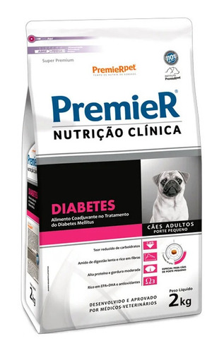 Ração Premier Diabetes Para Cães Raças Pequenas 2kg