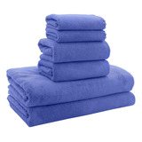 Juego De Toallas De Baño Hogar Absorbente Facil Secado 6pzs