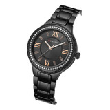 Reloj Moda Mujer Analogo Metalico Curren Cristal Diamante