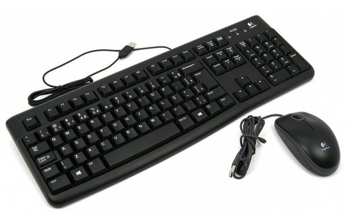 Teclado E Mouse - Usb - Logitech Desktop Combo Mk120 - Preto - 920-004429