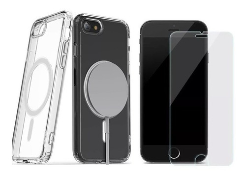 Capa Case Clear Magnética Para iPhone 8 / Se 2020 + Pelicula