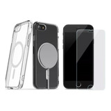 Capa Case Clear Magnética Para iPhone 8 / Se 2020 + Pelicula