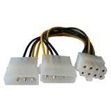 Adaptador Cable 2 Molex A 8 Pines Nisuta Nsad824 Para Mother