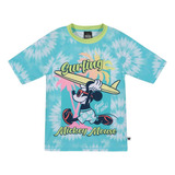 Polera Niño Uv50+ Disney Mickey Celeste M/corta