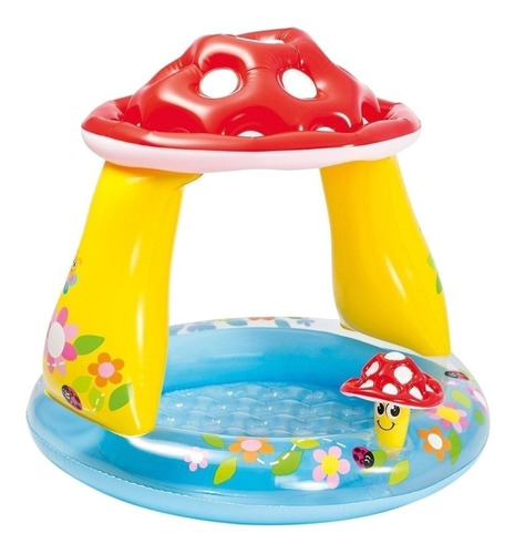 Piscina Inflable Redonda Para Bebe Modelo Champiñón 