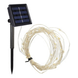 Guirnalda Micro Leds Con Panel Solar Impermeables 100 Luces