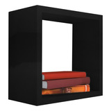 Nicho Decorativo 15x15x20 Cm Preto Em Mdf Trovarelli