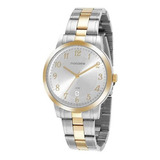 Relógio Mondaine Feminino 99605lpmvba2 Inox Detalhes Dourado