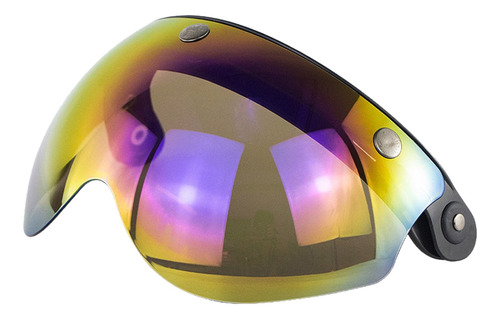 Vintage Flip Up Down Visor Lente Para 3 Botones Motocicleta