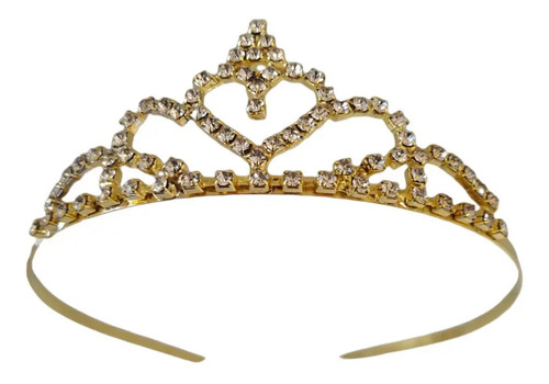 Tiara Corona Diadema Peineta Niña Princesa Plata Dorada M03b