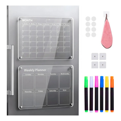 2 Pizarrones Magnéticos Transparentes Planeador Mensual | MercadoLibre