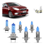 Kit Lampadas Grand Siena 2012 2013 2014 2015 2016 2017 Super Brancas Farol H7 H1 Milha H1 8500k 12v 55w Inmetro