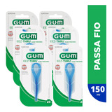 Passador De Fio Dental Gum (150 Unidades + 6 Estojos)
