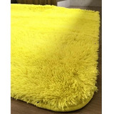 Tapete Jd Home_decor Peludo / Felpudo Cor Amarelo Shaggy - De 2m X 1.4m
